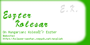 eszter kolesar business card